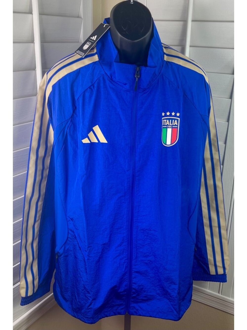 Adidas Italia FIGC Soccer Home Anthem FZ Track Jacket JY9602, Men’s XL, NWT $120